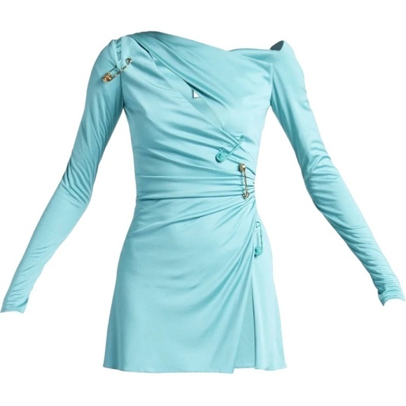 NWT VERSACE Safety Pin Cocktail Dress - Picture 7 of 14